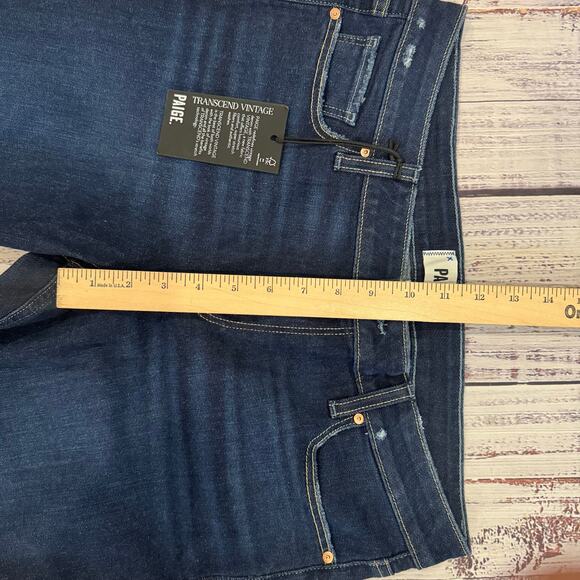 PAIGE Brigitte Boyfriend Skinny Jeans Gibson Distressed NWT Size 29 - Picture 10 of 11